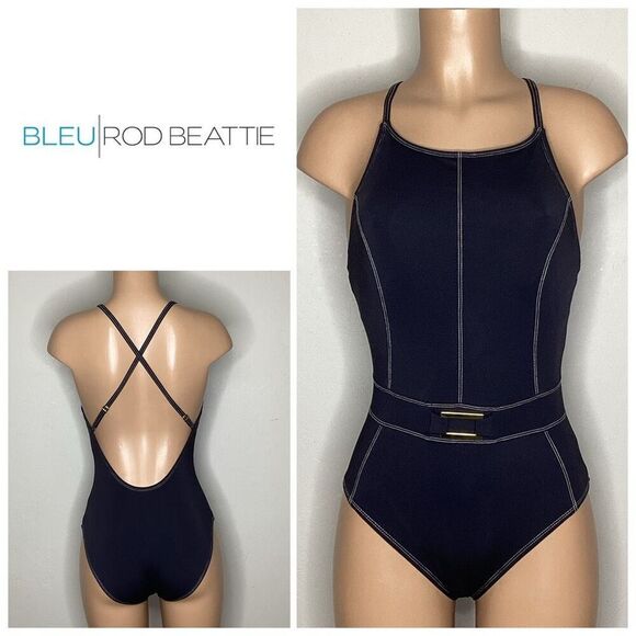 New. Bleu Rod Beattie black swimsuit. Size 4. Retails $169 - Picture 1 of 9